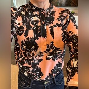 Rebecca Taylor size 2 silk floral blouse